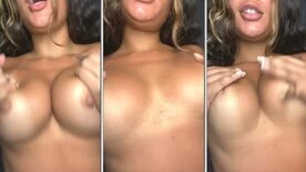 Gceci pelada acariciando seus seios lindos e durinhos de gostosa