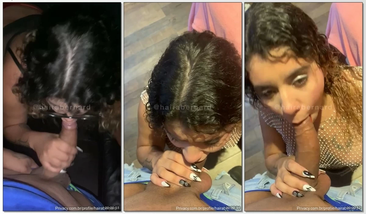 Haira Bernard chupando a piroca do negão cheia de tesão