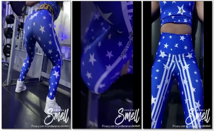 Amanda Smell gostosa filmando sua bunda na legging de rabo grande