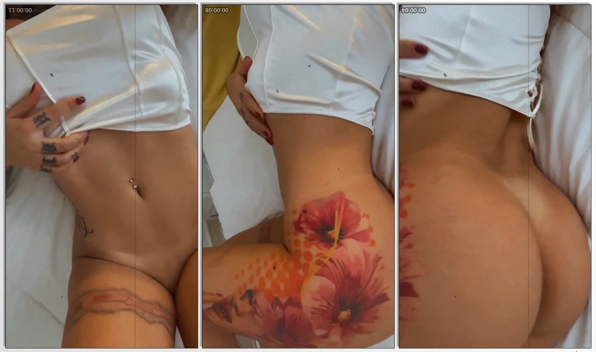 Ana Pimenta ruivinha gostosa toda peladinha mostrando a buceta e a bunda