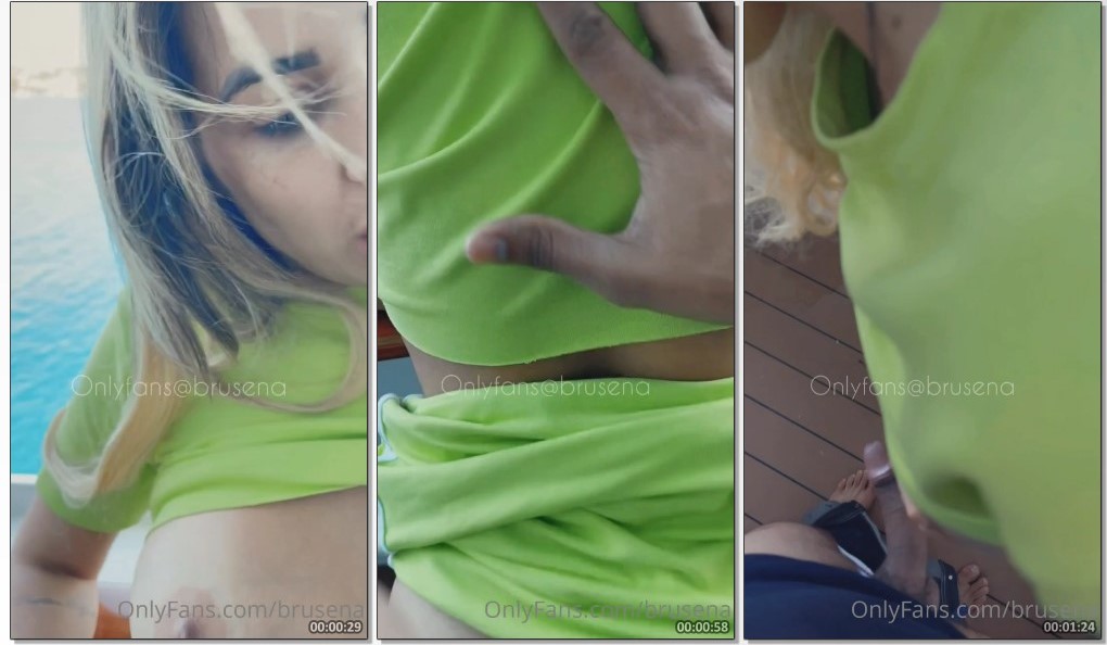 Bruna Senna nua em cenas de putaria passando a mão na vagina lisinha