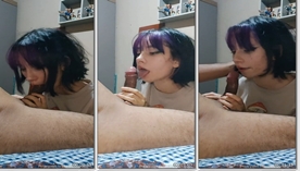 CanelaKami CKami bem novinha fazendo boquete no pau duro