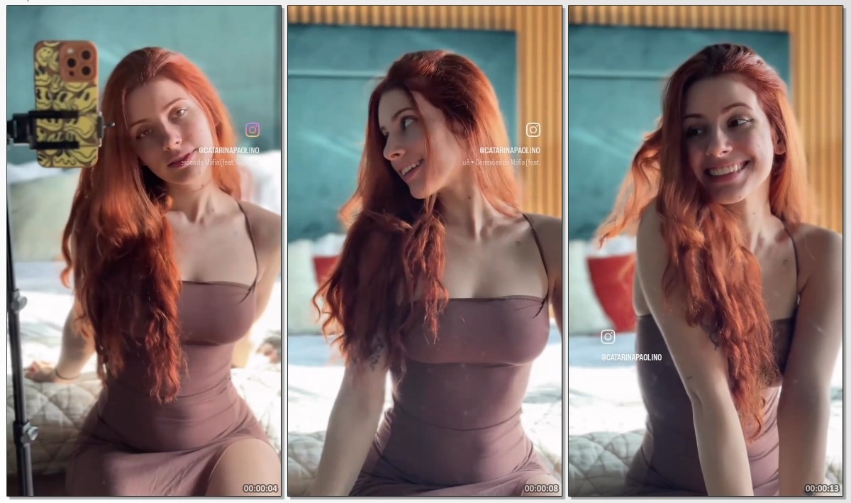Catarina Paolino carinha de puta em vídeo picante querendo fuder gostoso
