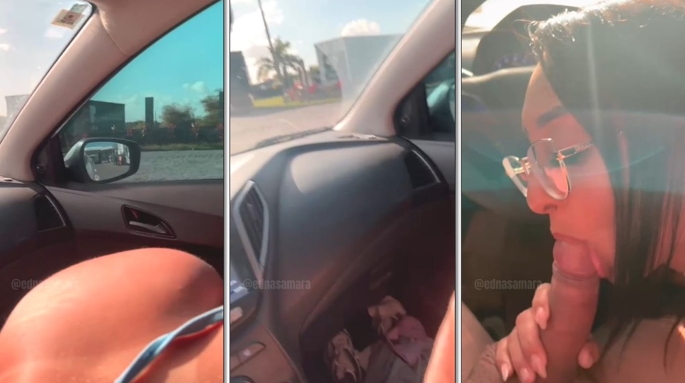 Edna Samara pagando boquete guloso pro motorista do uber