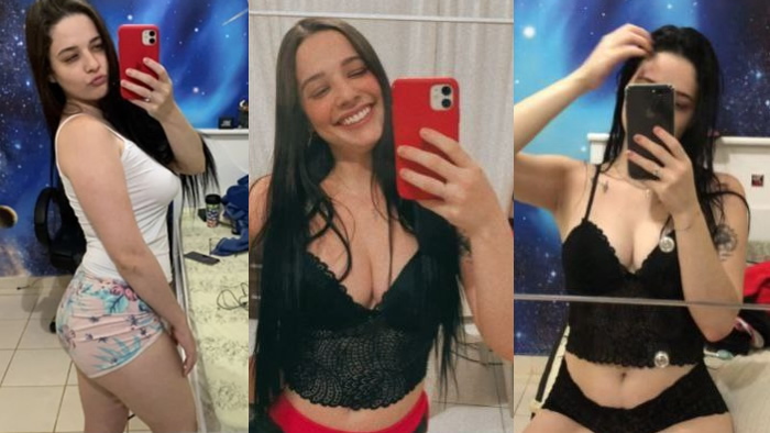 Julia Calsing morena toda deliciosa só de calcinha sensualizando no onlyfans