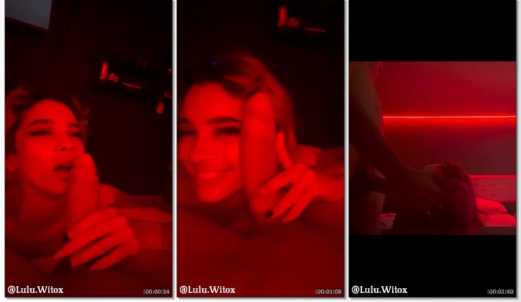 Lulu Witox boquinha de veludo ajoelha e mama bem babadinho a piroca  do seu macho