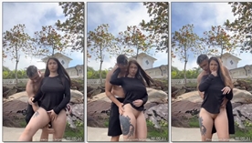 MC Mayara andando pelada no matagal e mostrando a bucetinha