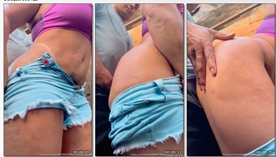 Marcinha Caminhoneira pelada de quatro fodendo em sexo quente