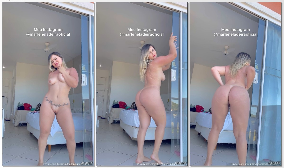 Marlene Ladeira rabuda safada peladinha mostrando a bunda grande e peitinho natural