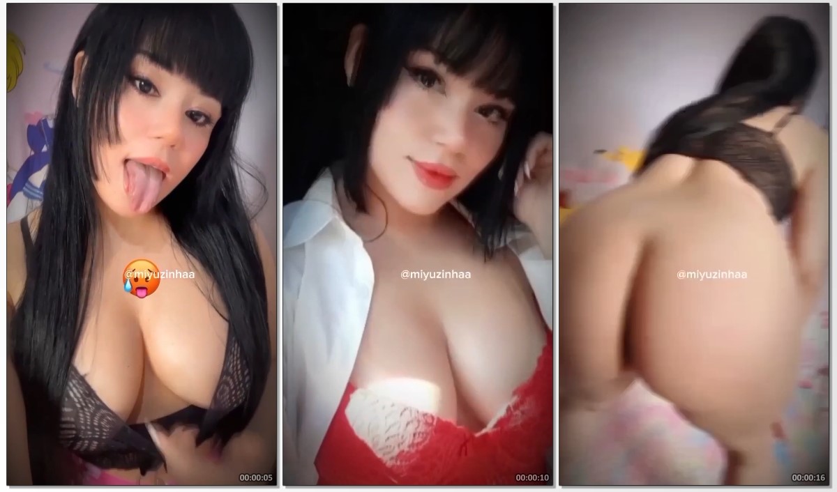 Miyuzinha ninfentinha otaka mostrando os peitos e rebolando a bunda toda pelada sem calcinha