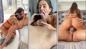 Naturalista fit peladinha cheia de tesão dando o cuzinho pro amigo dotado