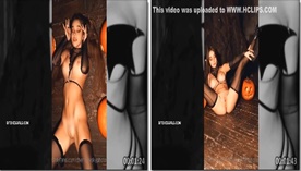 SeltiSweet vestida de diabinha mostrando a buceta e os peitinhos