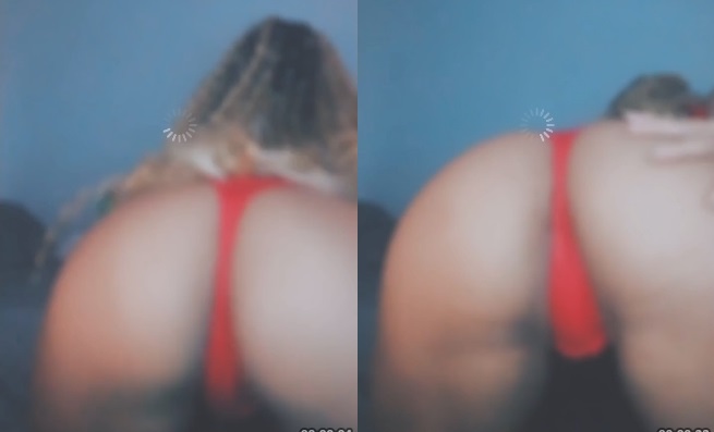 Ajamillyflor Privacy grátis de quatro com calcinha vermelha