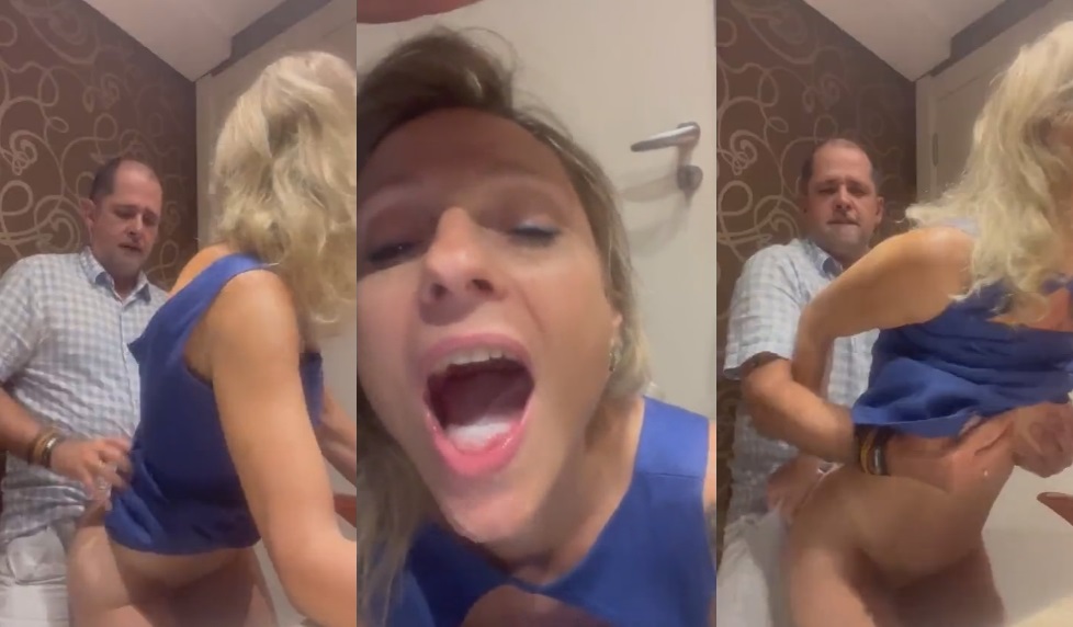 Aline Fischborn transando no pelo e tomado gozada na boca