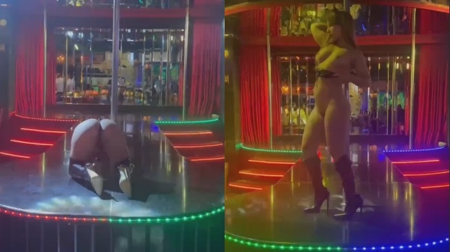 Brida Nunes strip-tease sensual no puteiro cheia de tesão