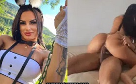 Tay Meirelles sentando no pau grande do moreno dotado