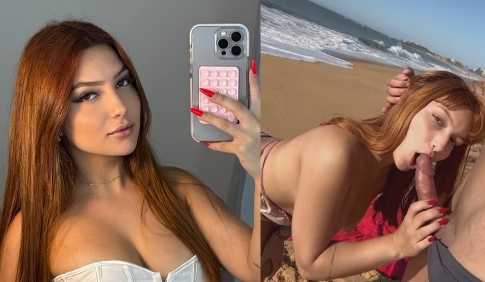Brida Nunes vazou no Xvideos caindo de boca na piroca na praia
