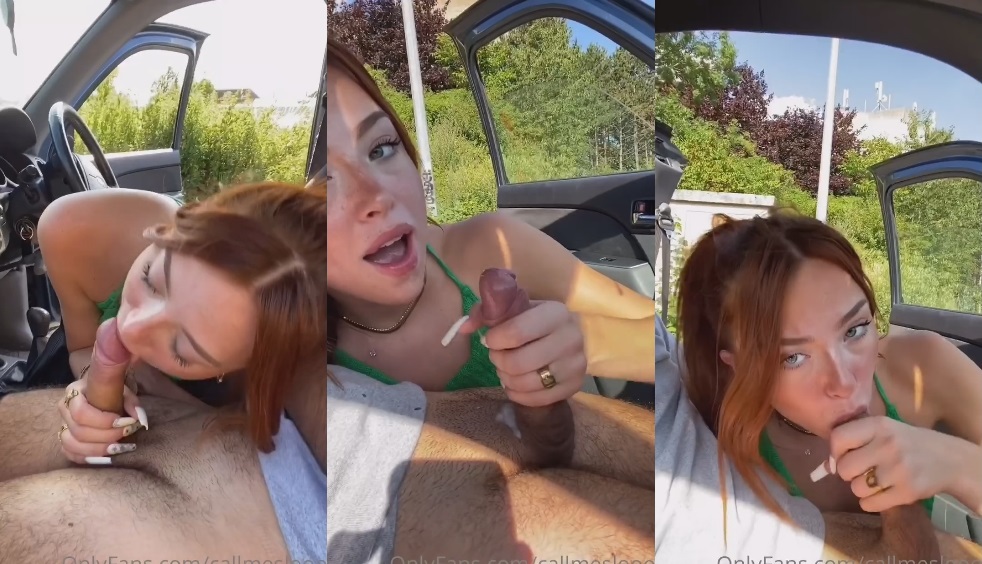 Flagra amador Callmeslooo pagando boquete no carro