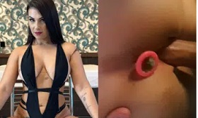 Jéssica Sampaio pelada com plug anal masturbando o cuzinho gostoso