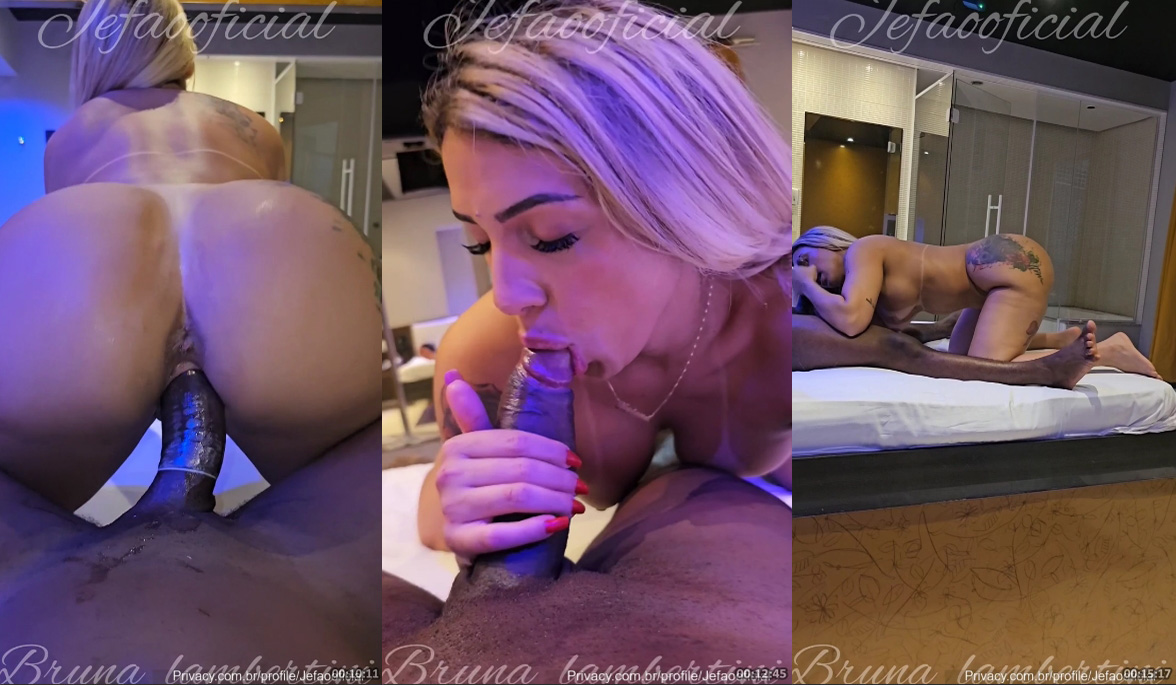 Pornô nacional Bruna Lambertini gozando na rola do Jefão