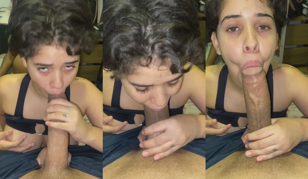 Fadynha porno brasileiro chupando pau grande no boquete amador