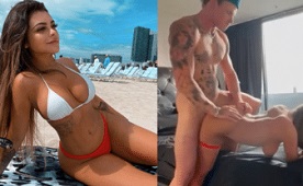 Mariana Falconiere com popozão empinado gozando com caralho na buceta