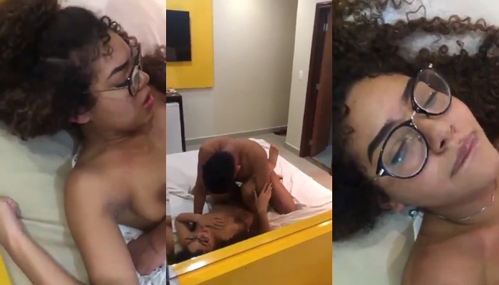 Novinha gozando na pica em trepada violenta sem camisinha