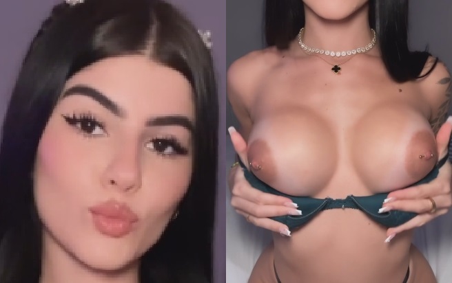 Porno nacional amador com famosinha do insta exibindo os peitos de silicone