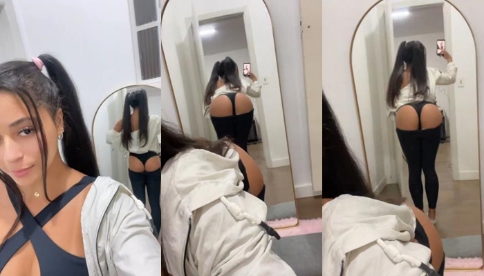 Novinha se exibindo gostosa dentro do provador