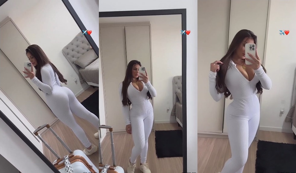 Clary Costa nudes se exibindo de roupa colada nos stories